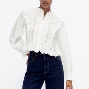 Zara Pin Tuck Top